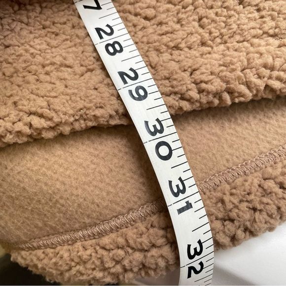 Koolaburra by UGG Cozy Sherpa Plush Tunic Lounger Amphora Tan full zip small - Picture 9 of 9